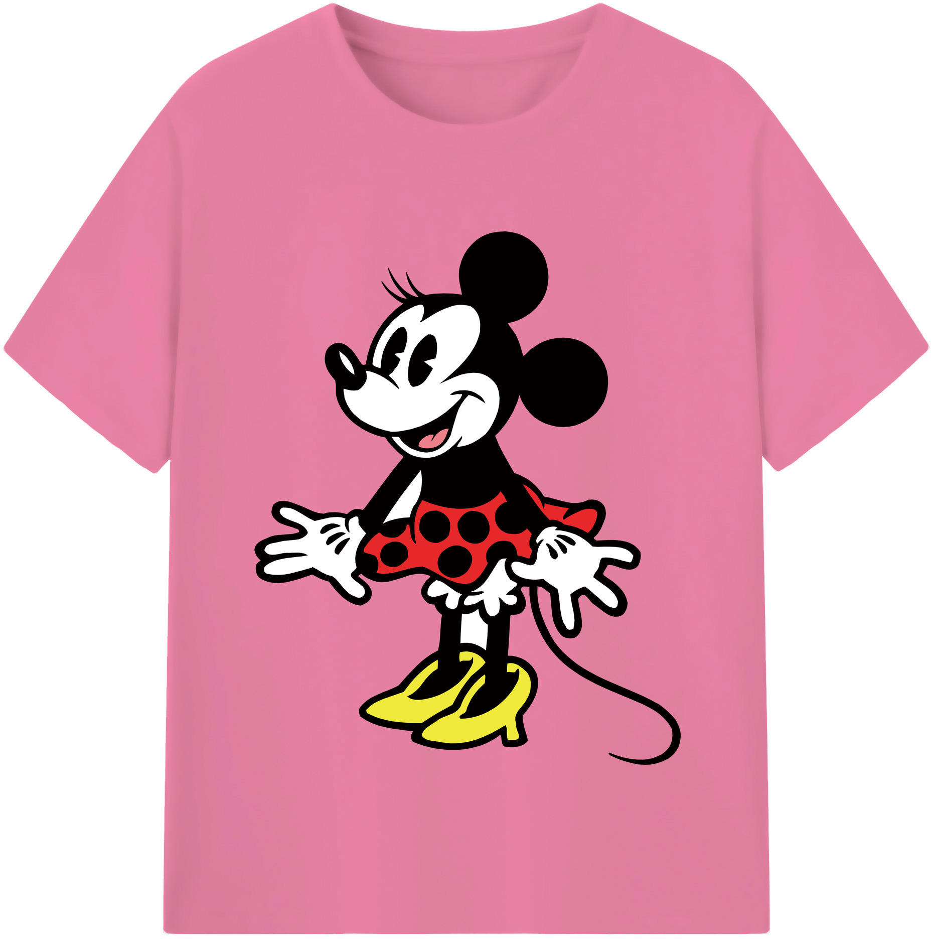 （画像用） ミッキーマウス Mickey Mouse 綿100％半袖Tシャツ（フロントプリント）